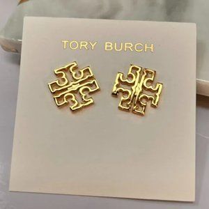 Tory Burch Britton Stud Earrings in Tory Gold (18k GOLD PLATING) (BRAND NEW)